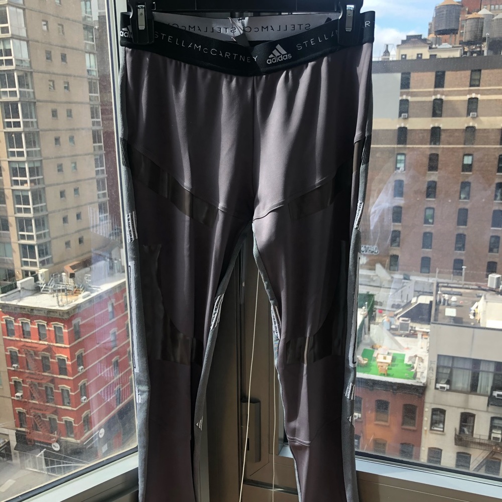 Stella McCartney x Adidas grey workout leggings